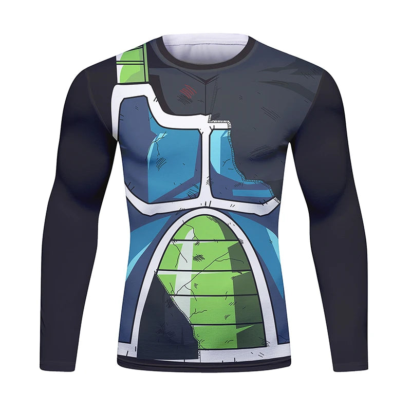 BJJ Fight Rashguard Men's Sports T-shirt Tops Fitness Printed Sublimation Boxing MMA Compression Tights Long Sleeve T-Shirts