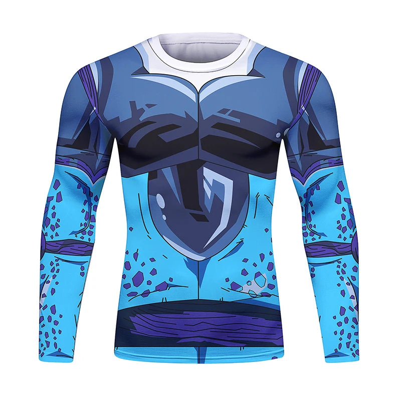 BJJ Fight Rashguard Men's Sports T-shirt Tops Fitness Printed Sublimation Boxing MMA Compression Tights Long Sleeve T-Shirts