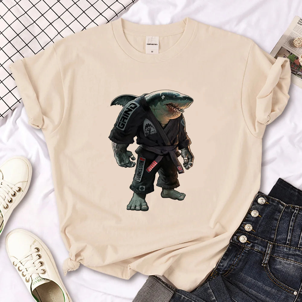 Bjj Jiu Jitsu top women manga summer graphic t shirt female streetwear 2000s clothing