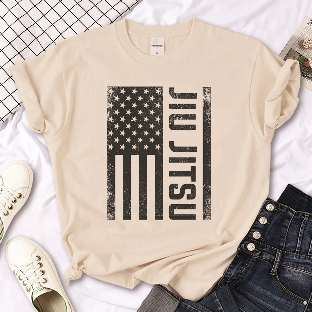 Bjj Jiu Jitsu top women manga summer graphic t shirt female streetwear 2000s clothing
