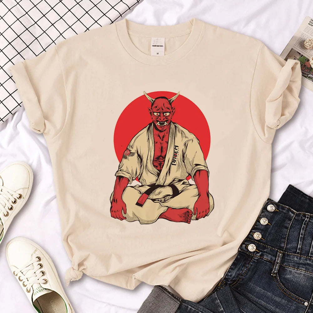 Bjj Jiu Jitsu top women manga summer graphic t shirt female streetwear 2000s clothing