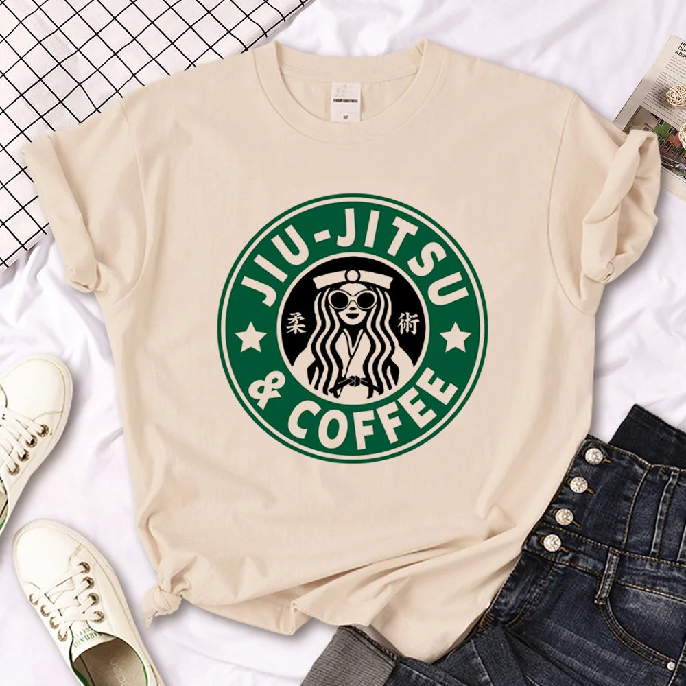Bjj Jiu Jitsu top women manga summer graphic t shirt female streetwear 2000s clothing