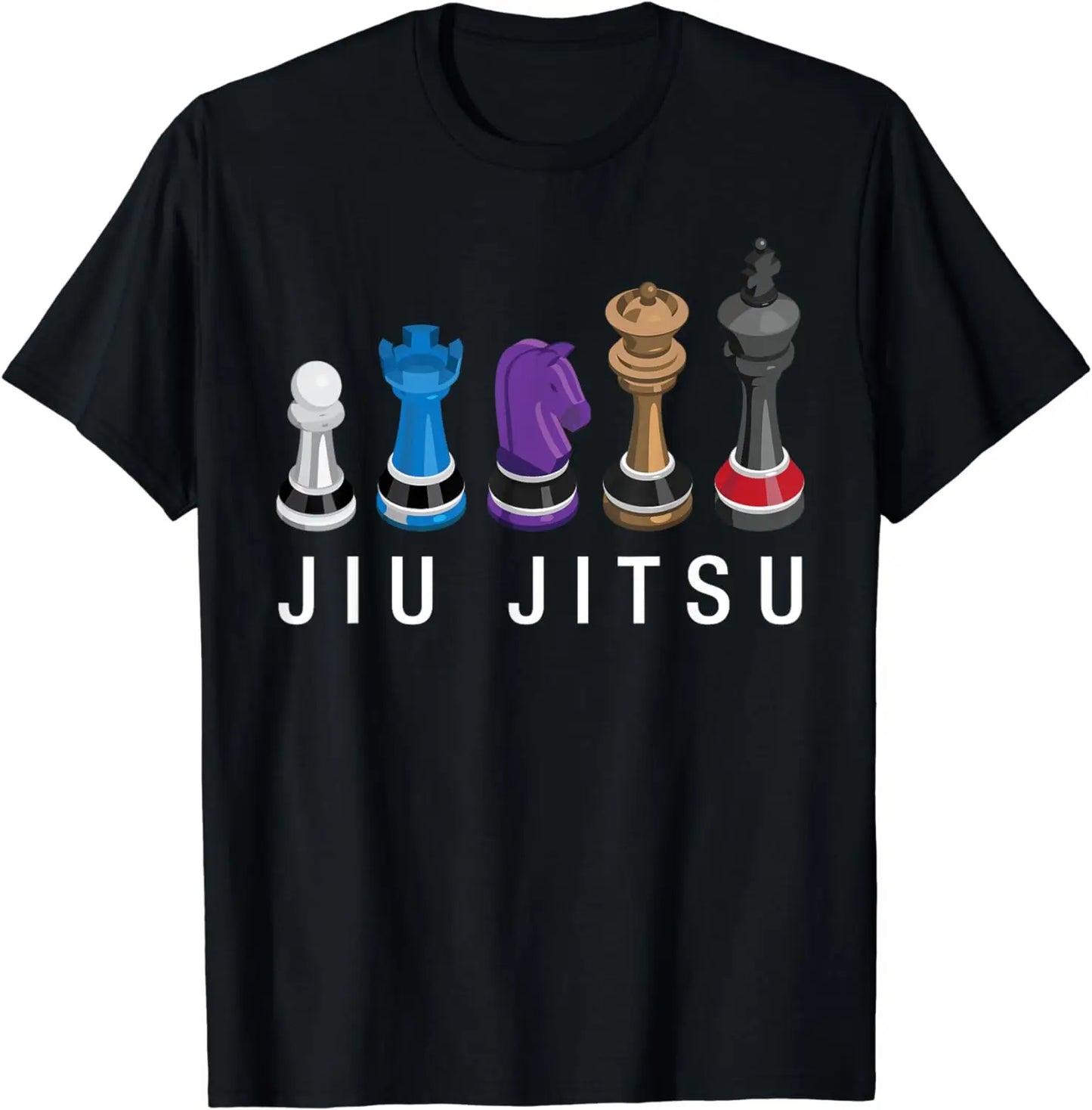 Funny BJJ Brazilian Jiu Jitsu Chess Belt Fighter MMA Gifts T-Shirt Men Clothing Tops Streetwear Camisetas