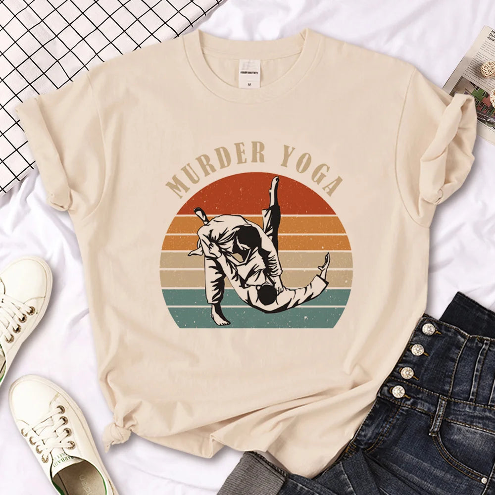 Bjj Jiu Jitsu top women manga summer graphic t shirt female streetwear 2000s clothing