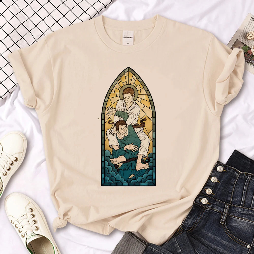 Bjj Jiu Jitsu top women manga summer graphic t shirt female streetwear 2000s clothing