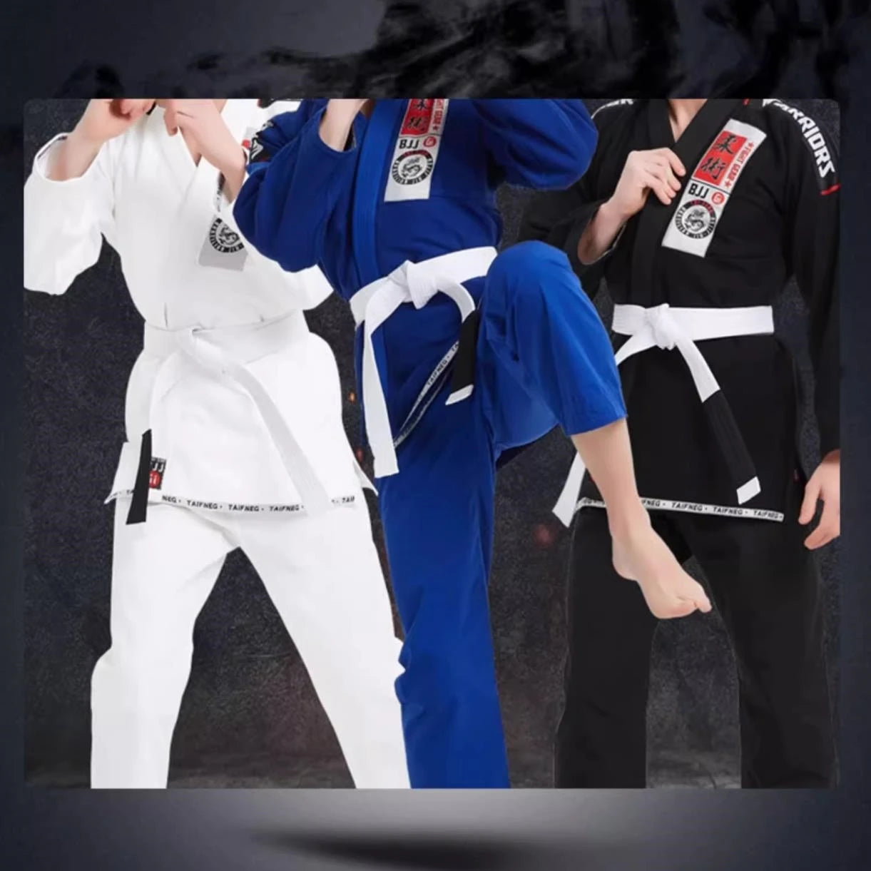 Brazilian Jiu Jitsu BJJ Belts 215cm-315cm Adult A0 A1 A2 A3 A4 BJJ Black Belt Brown Purple Blue White Embroidery Name Customize