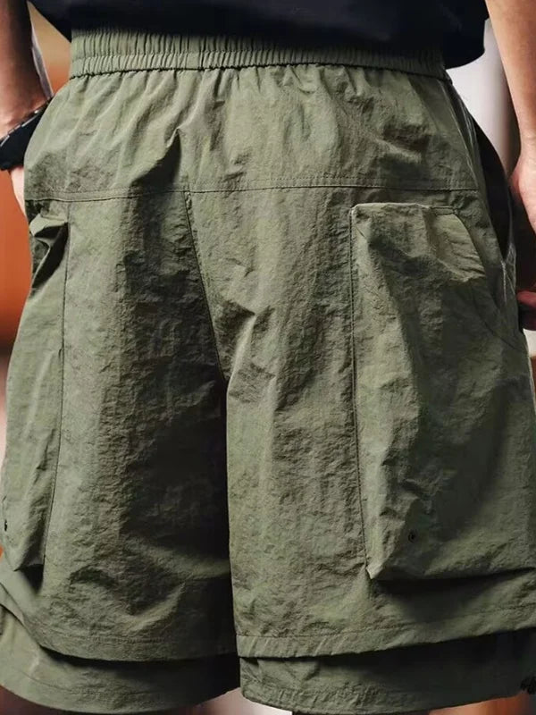 Outdoor Workwear Qui Dry ort Pants Men's Summer Cool Feeling Retro Five-Part Mountain Casual orts Youth Active Sle Da...