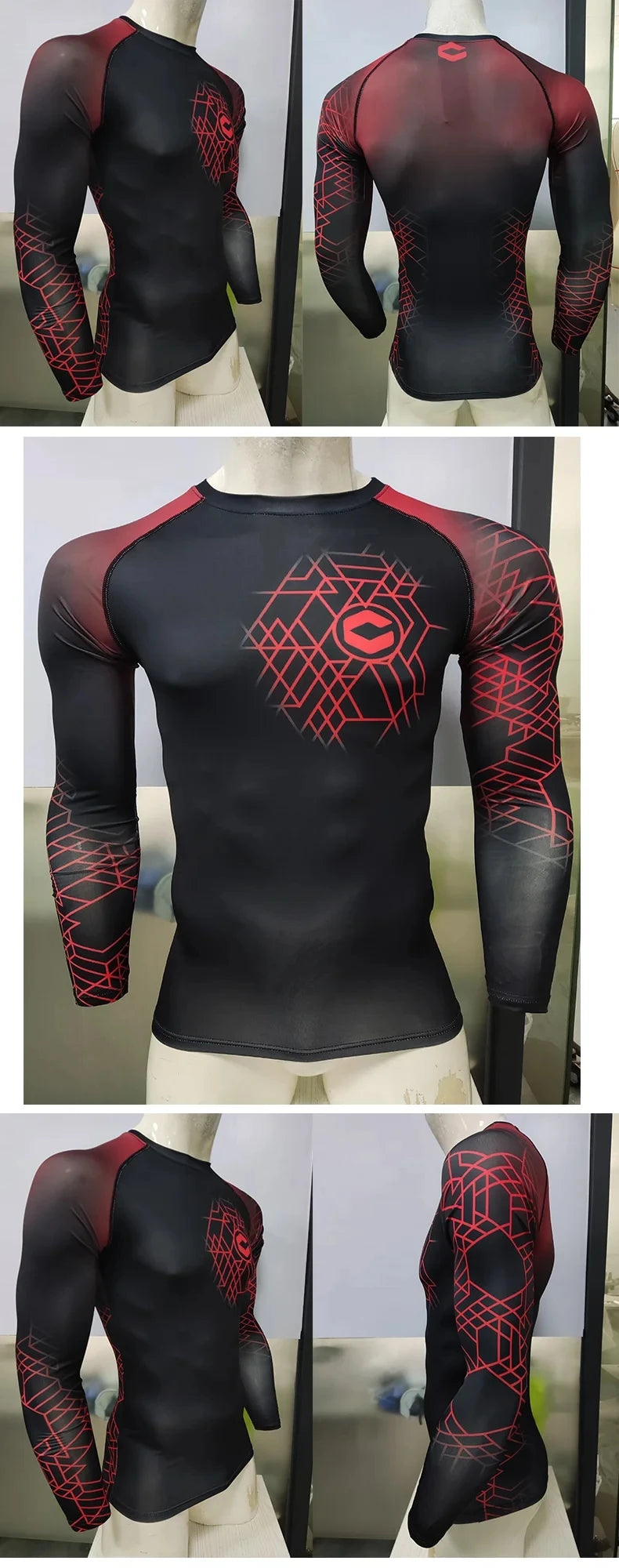 Factory News Products BJJ Anti Slip Bottom Rash Guard Fitness Rash Guard Jiu Jitsu Long Sleeve MMA Compression Sets for Men
