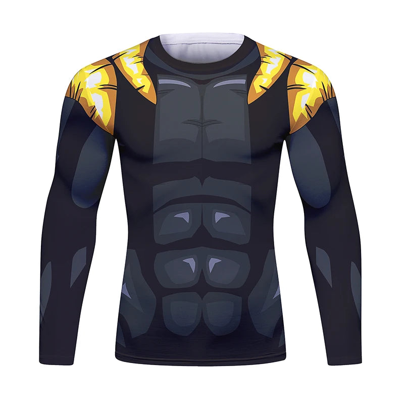 BJJ Fight Rashguard Men's Sports T-shirt Tops Fitness Printed Sublimation Boxing MMA Compression Tights Long Sleeve T-Shirts